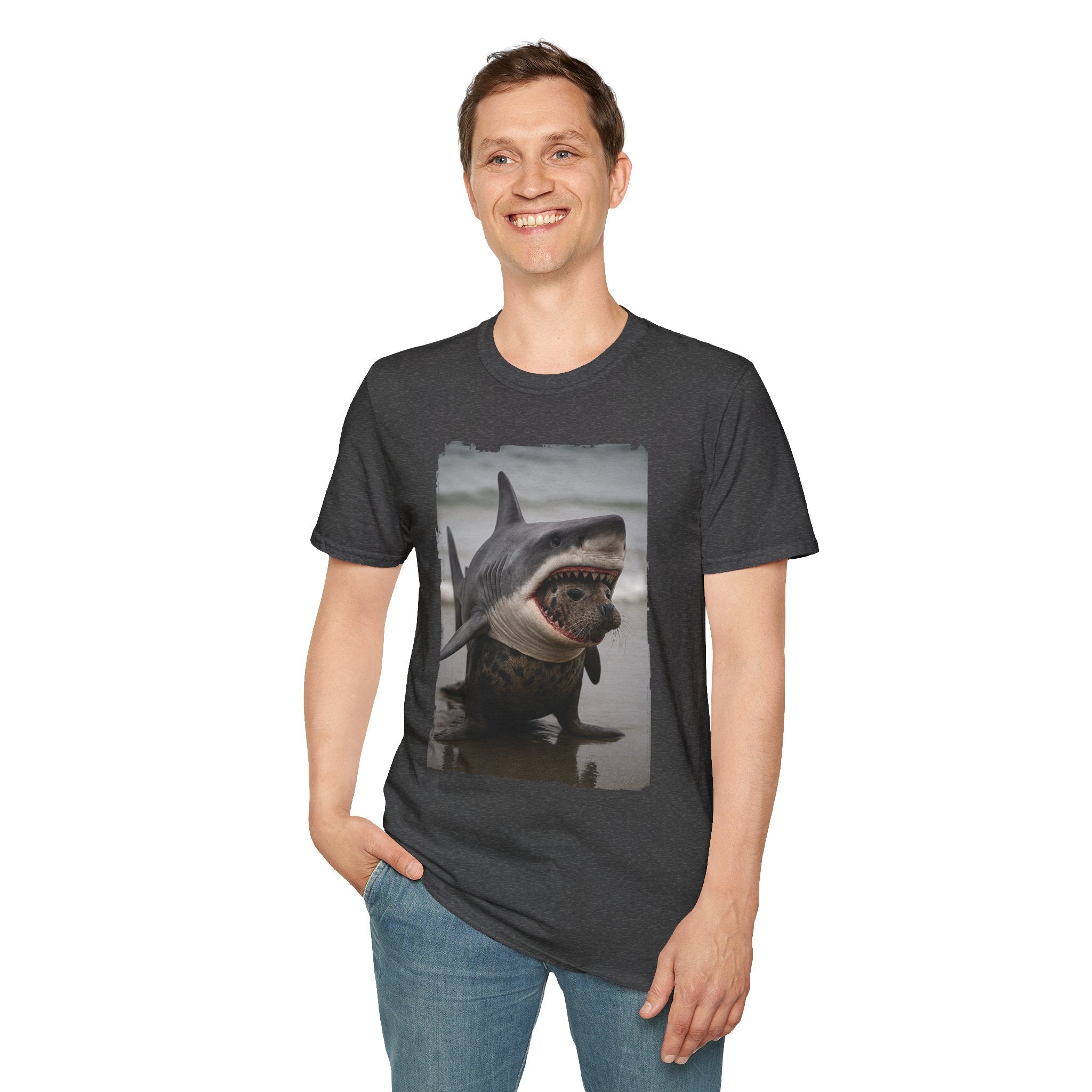 Seal in Shark’s Clothing | Funny Ocean Animal Graphic Tee | Quirky Marine Life Shirt | Creature Features Collection