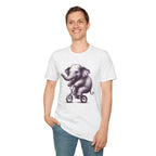 Cute Elephant on Bicycle T-Shirt — Whimsical Vintage Baby Elephant Graphic Tee