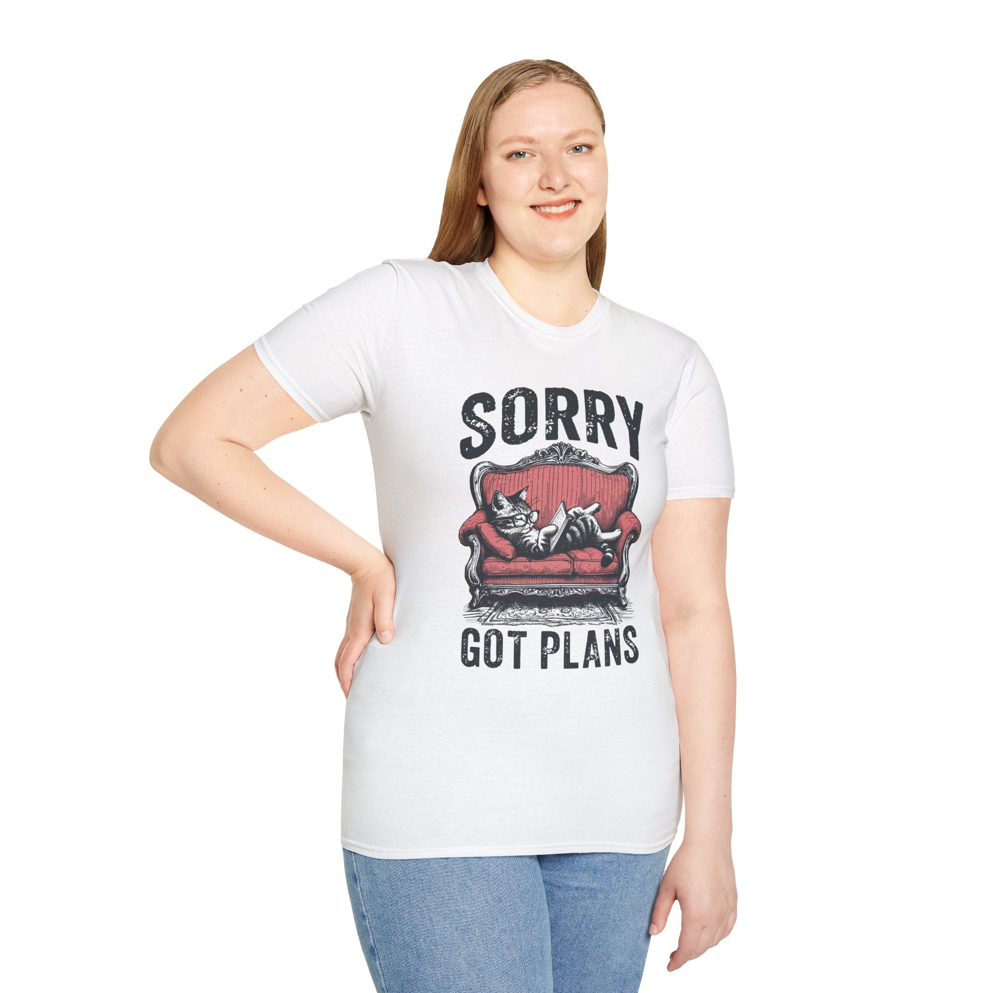 Sorry Got Plans T-Shirt — Lazy Cat Lounge Tee