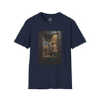 Horror Mummy Room Graphic T‑Shirt — Vintage Creepy Museum Scene Tee
