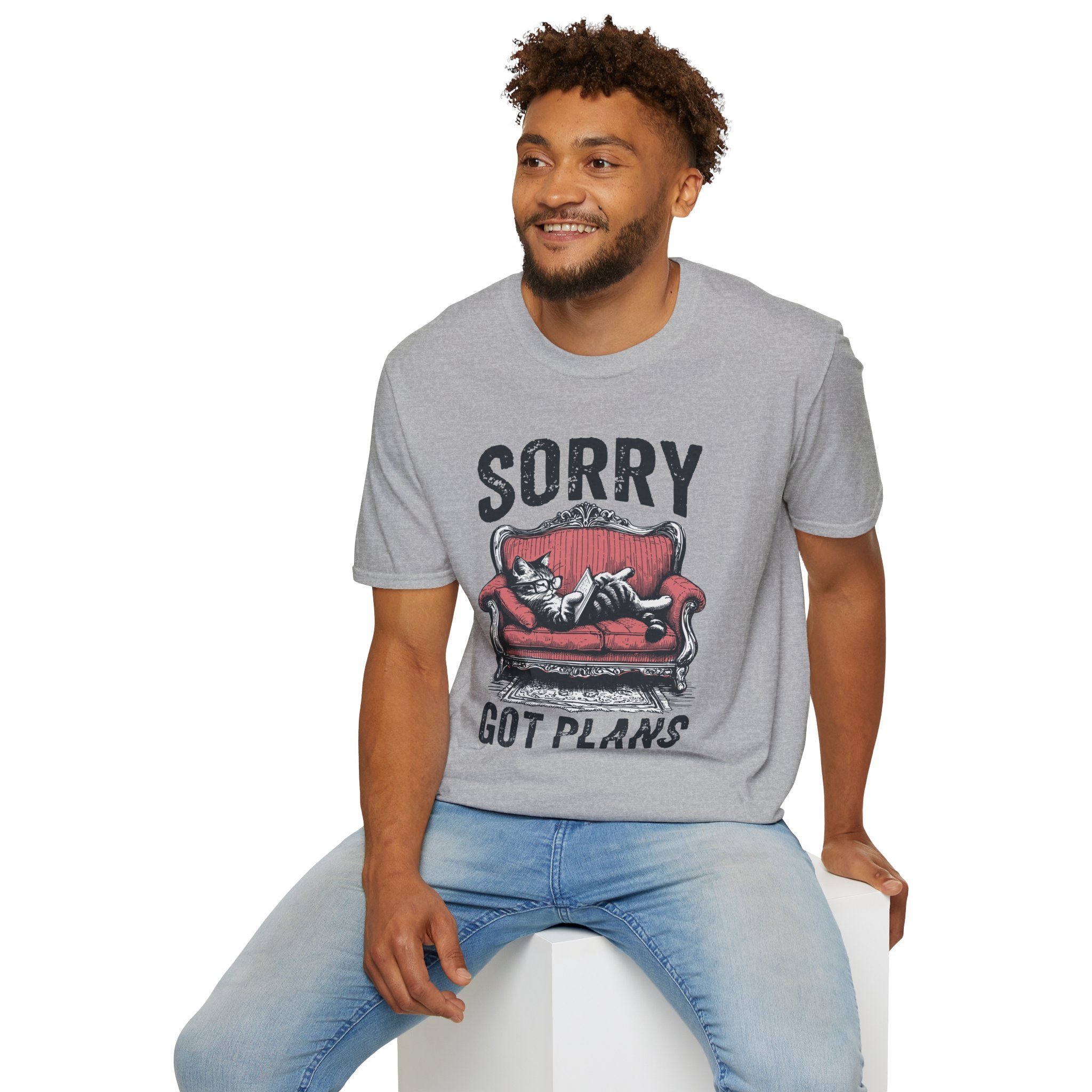Sorry Got Plans T-Shirt — Lazy Cat Lounge Tee