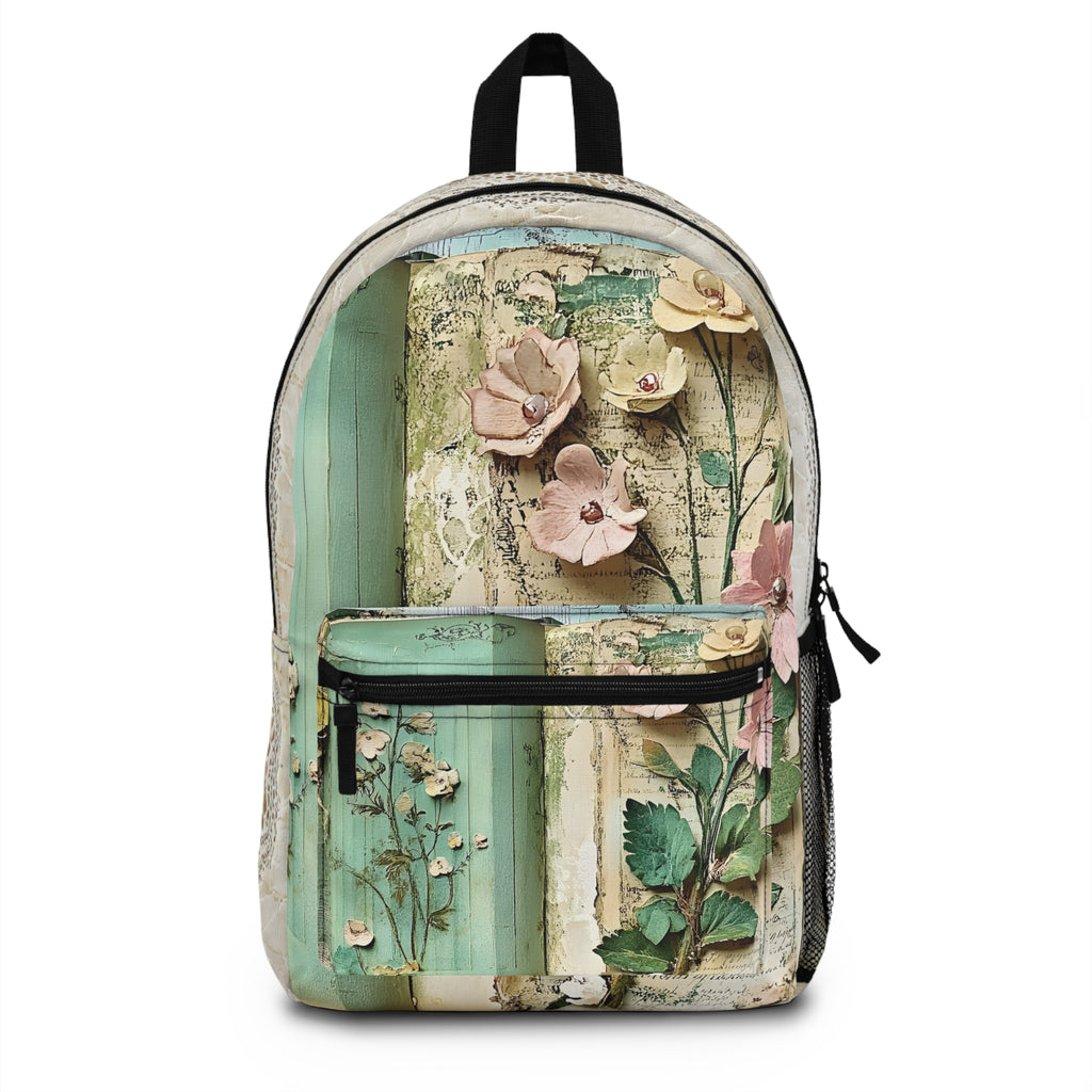 Vintage Botanical Backpack — Garden Heirlooms Floral Daypack