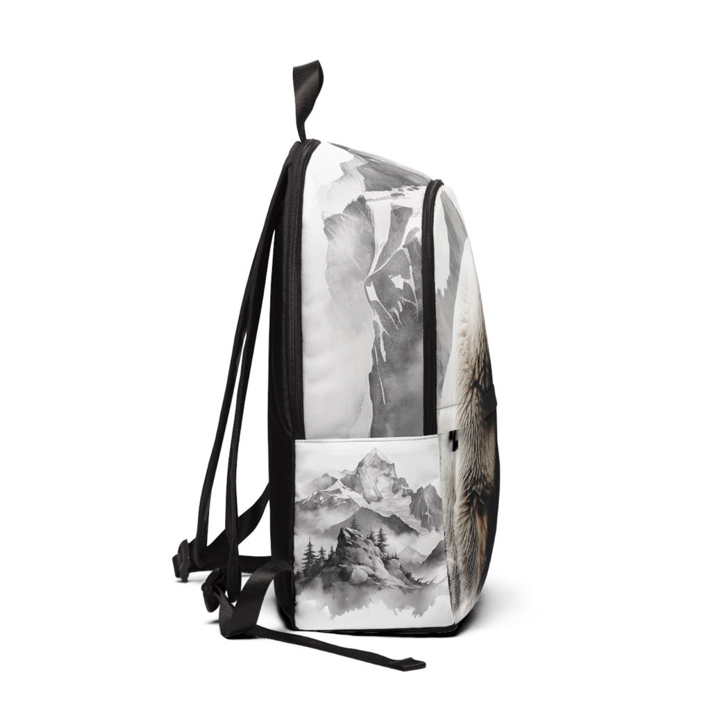 Grizzly Bear Wilderness Backpack — Monochrome Mountain & Forest Adventure Pack
