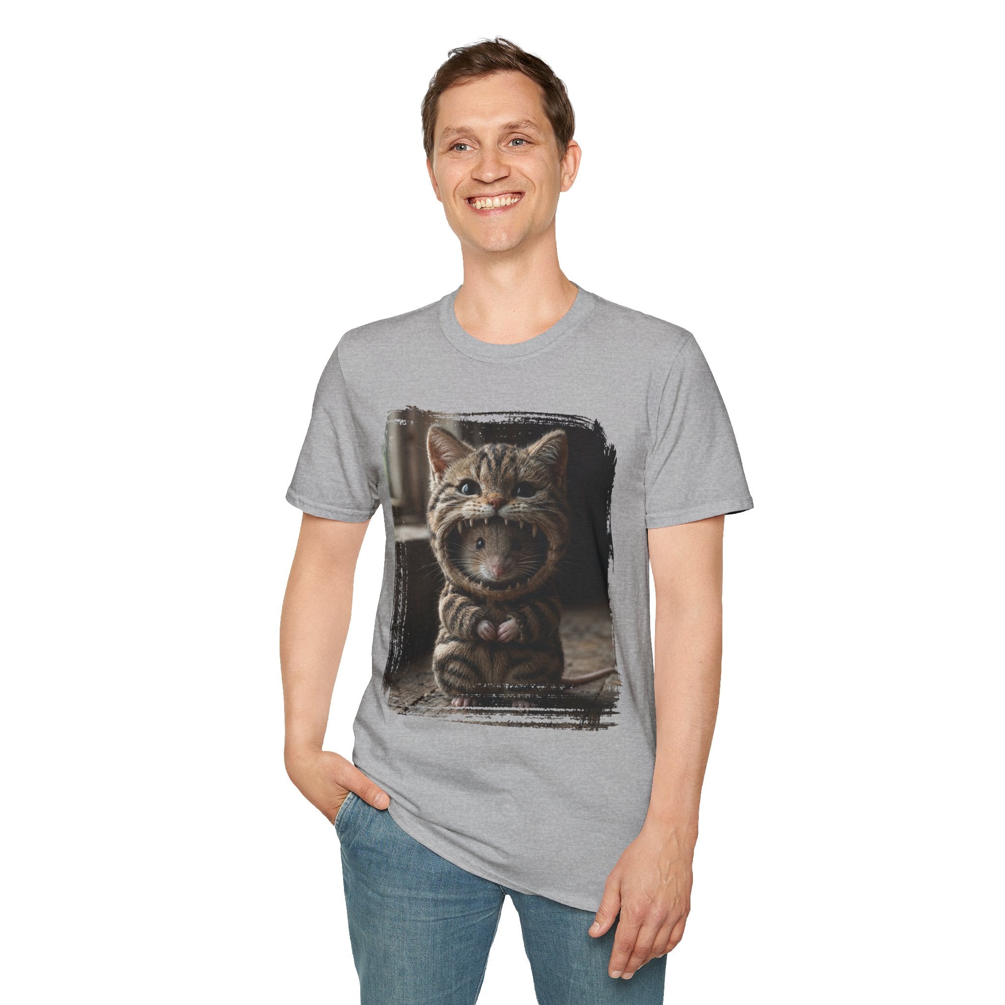 Cat Portrait T-Shirt — Cute Retro Tabby Face Print