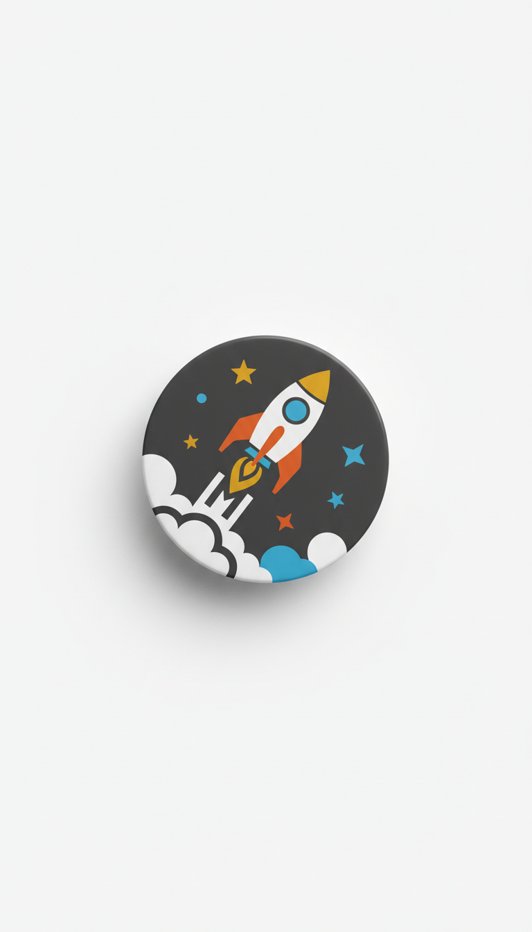 Enamel Pin With Throwback Icon