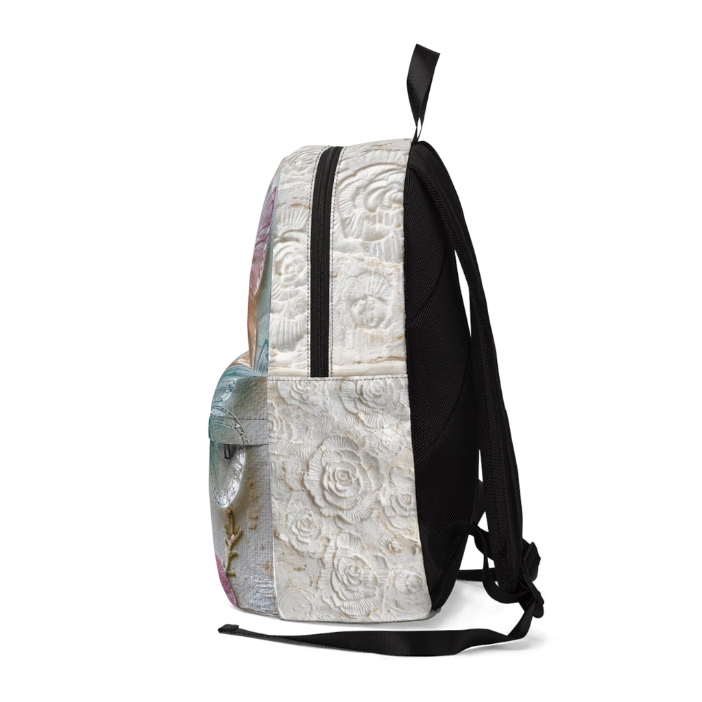 Pastel Heirloom Butterflies Backpack — Dreamy Glass Butterfly Collage