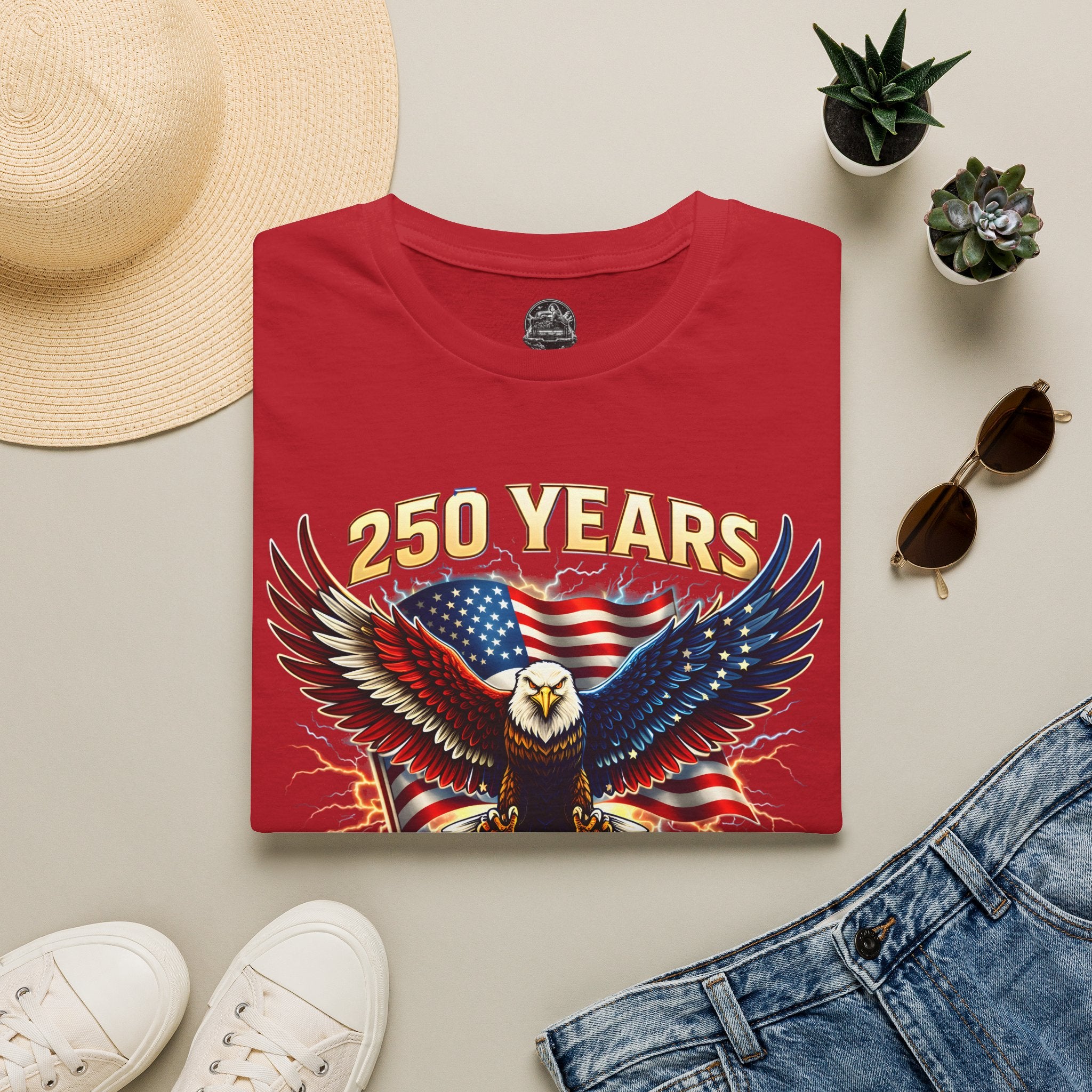 250 Years American Eagle T-Shirt — 1776–2026 Patriotic Anniversary Tee