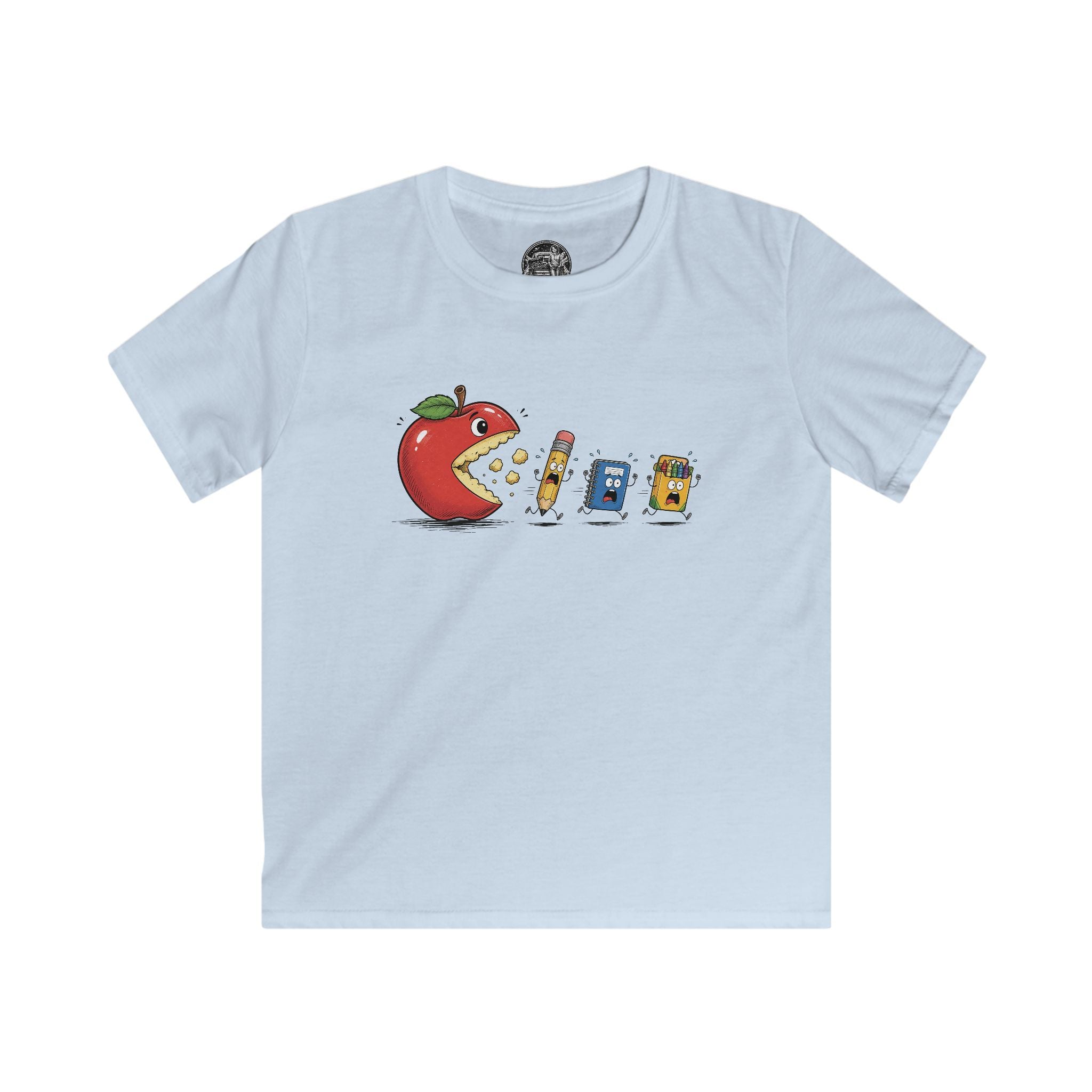 Kids Tee — Cute Apple & School Supplies Back-to-School Graphic