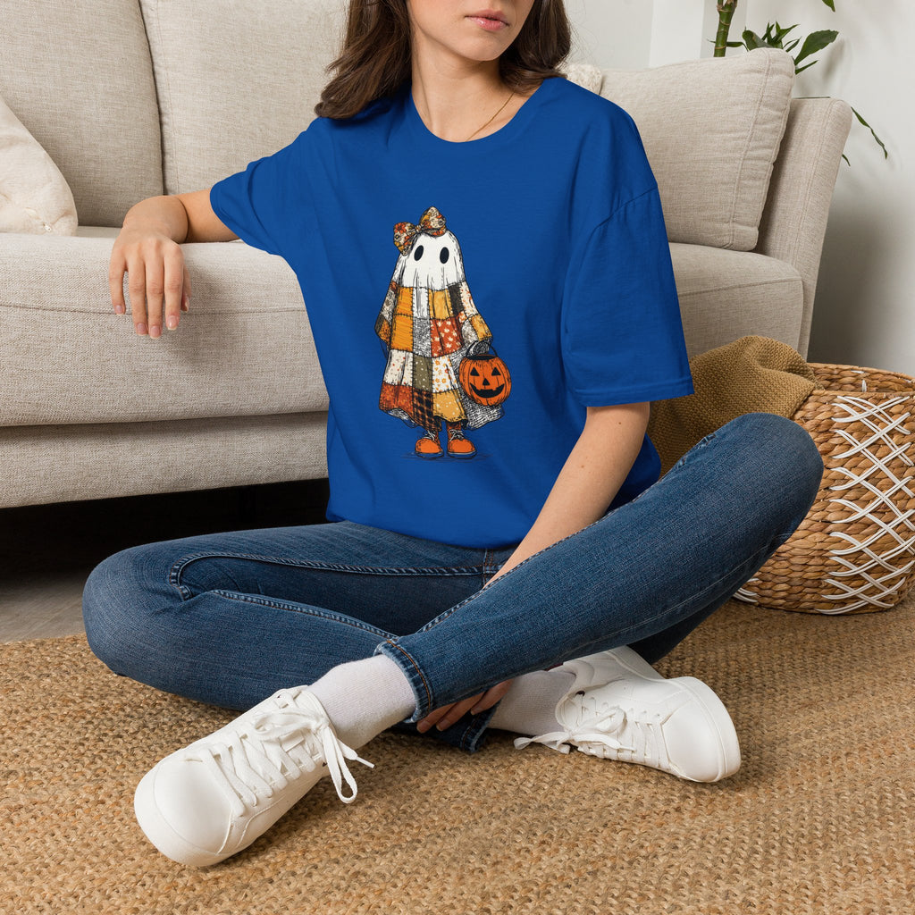 Ghost Softstyle T-Shirt with Patchwork Quilt Design