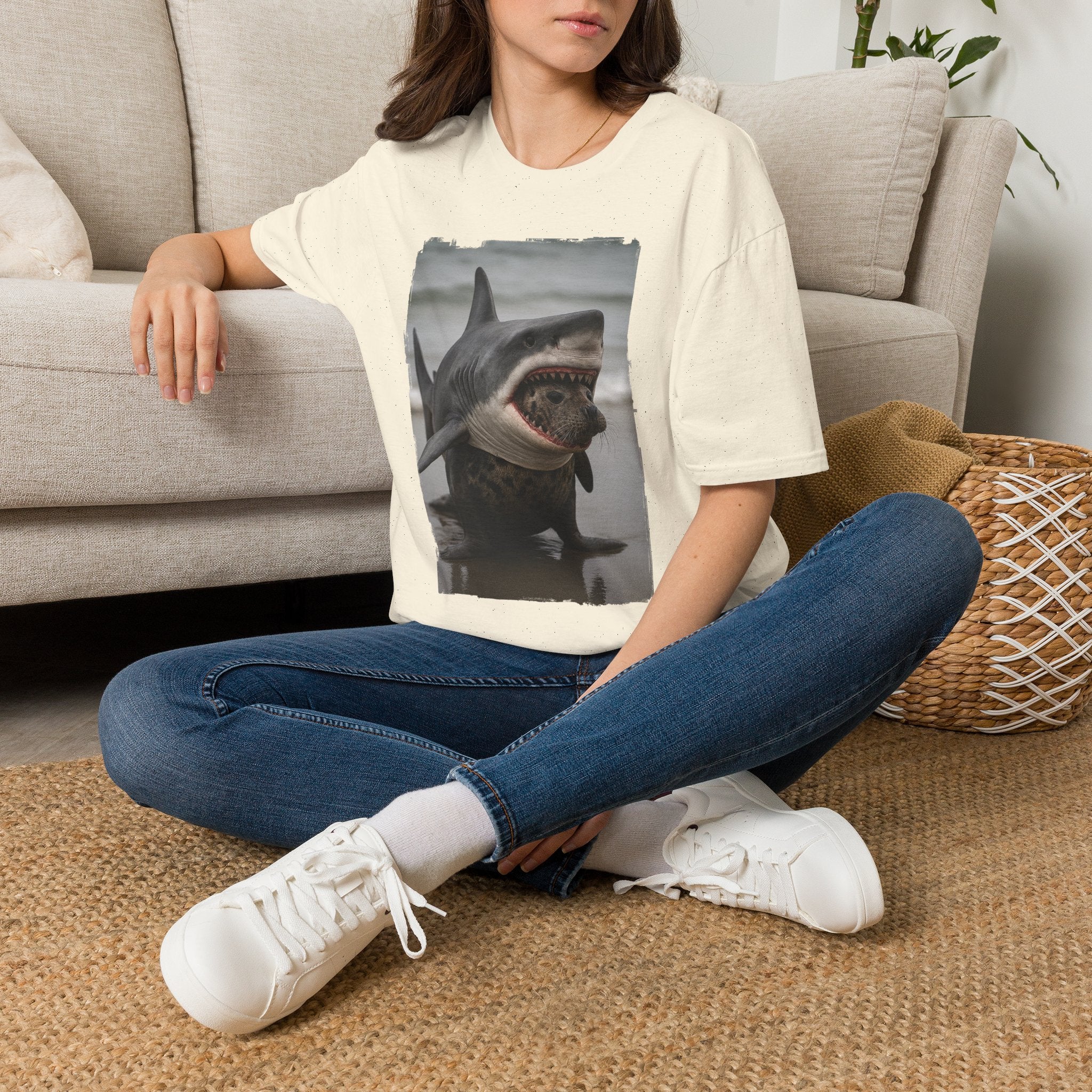 Seal in Shark’s Clothing | Funny Ocean Animal Graphic Tee | Quirky Marine Life Shirt | Creature Features Collection