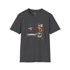 4th of July T-Shirt — "Freedom Is A Gift" Patriotic American Flag & Sunflower Tee