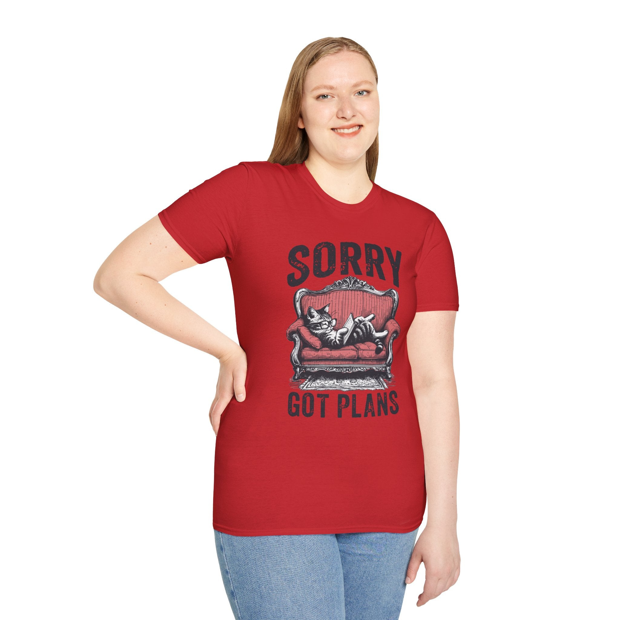 Sorry Got Plans T-Shirt — Lazy Cat Lounge Tee