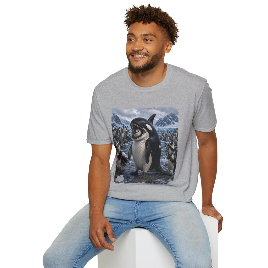 Orca & Penguin Graphic T‑Shirt — Cute Antarctic Wildlife Tee