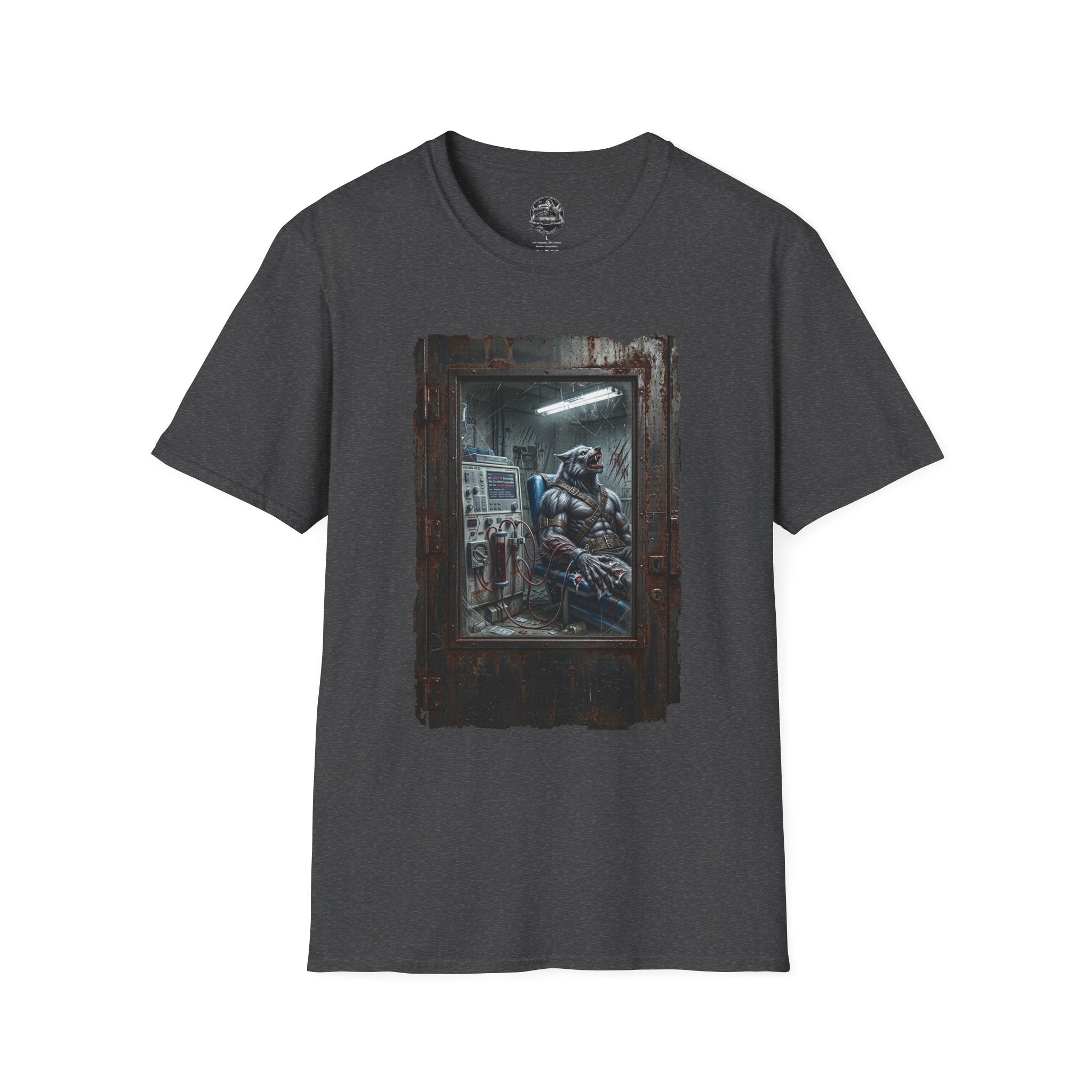 Dialysis After Dark: The Lunar Patient Werewolf Horror T-Shirt | Spooky Dialysis Tech Halloween Shirt