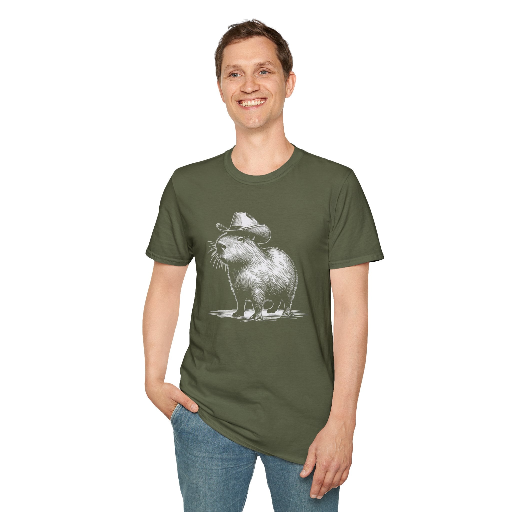 Cowboy Capybara T-Shirt — Funny Western Animal Graphic Tee