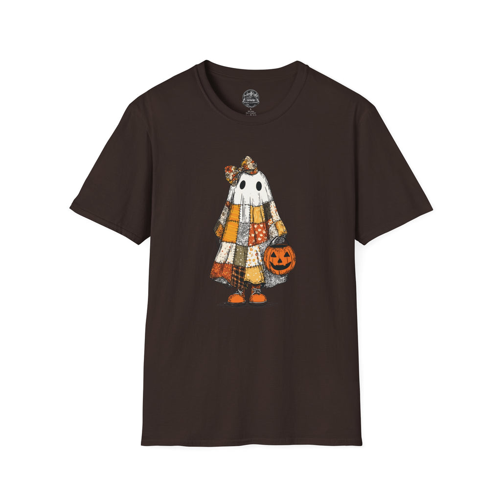 Ghost Softstyle T-Shirt with Patchwork Quilt Design
