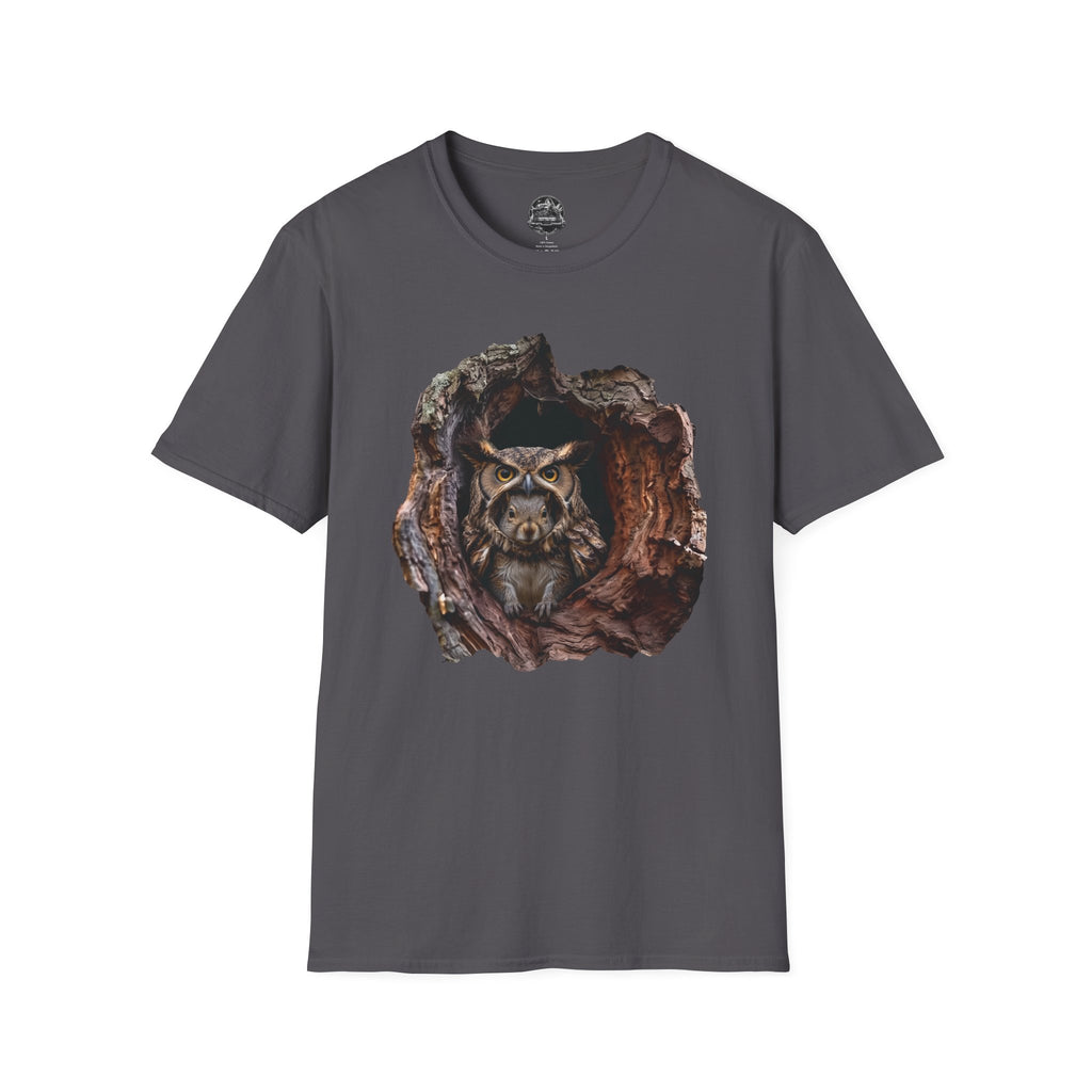Squirrel in Owl Disguise T-Shirt — "Prey Wearing Its Predator"