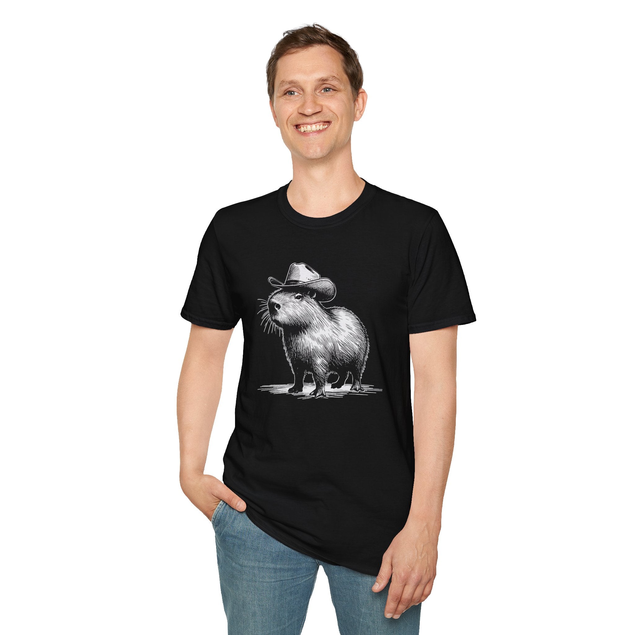 Cowboy Capybara T-Shirt — Funny Western Animal Graphic Tee