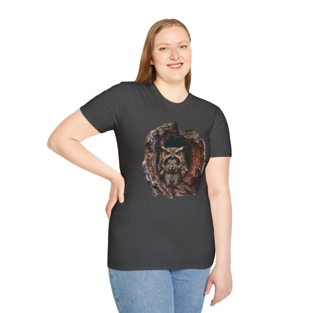Squirrel in Owl Disguise T-Shirt — "Prey Wearing Its Predator"