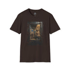 Horror Mummy Room Graphic T‑Shirt — Vintage Creepy Museum Scene Tee