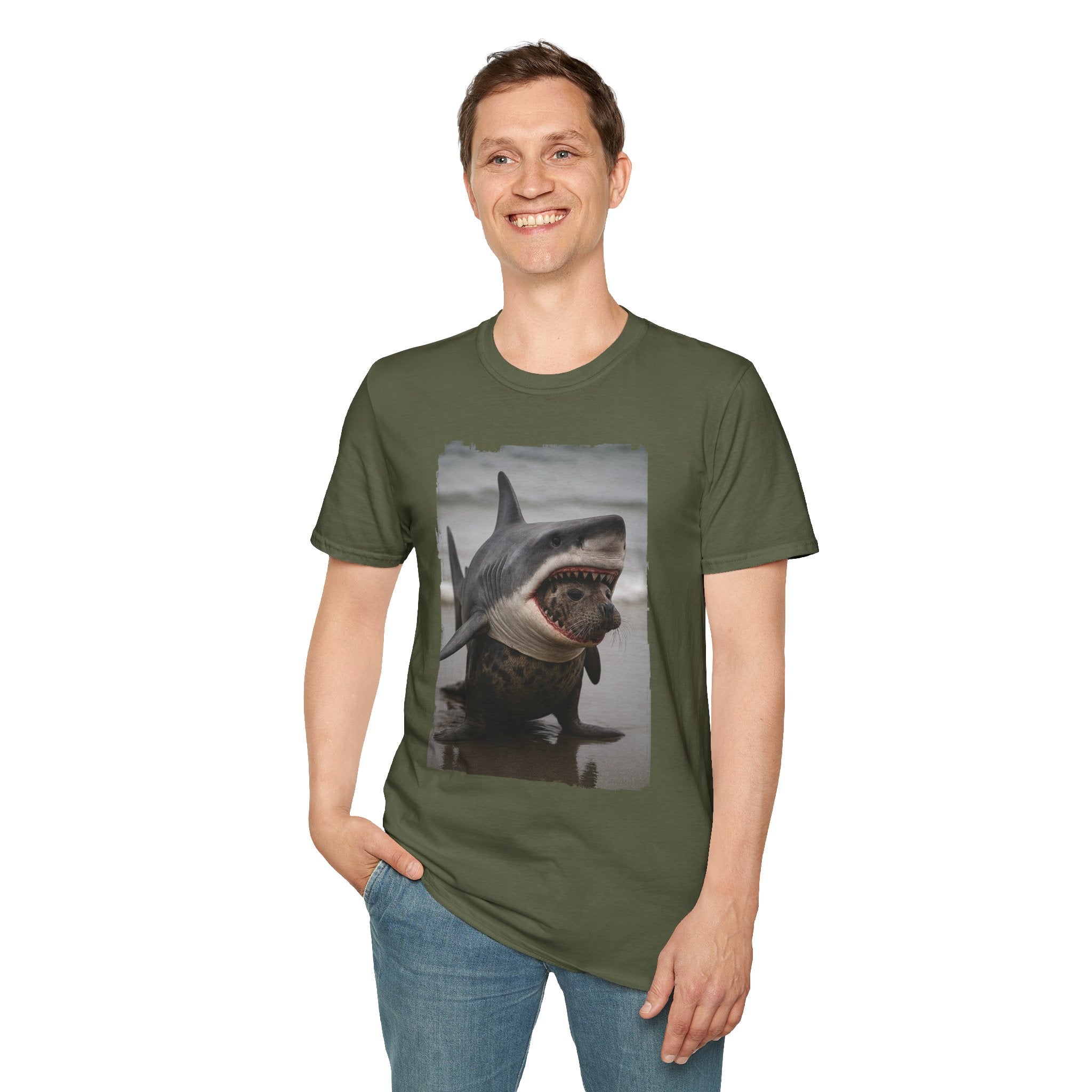 Seal in Shark’s Clothing | Funny Ocean Animal Graphic Tee | Quirky Marine Life Shirt | Creature Features Collection