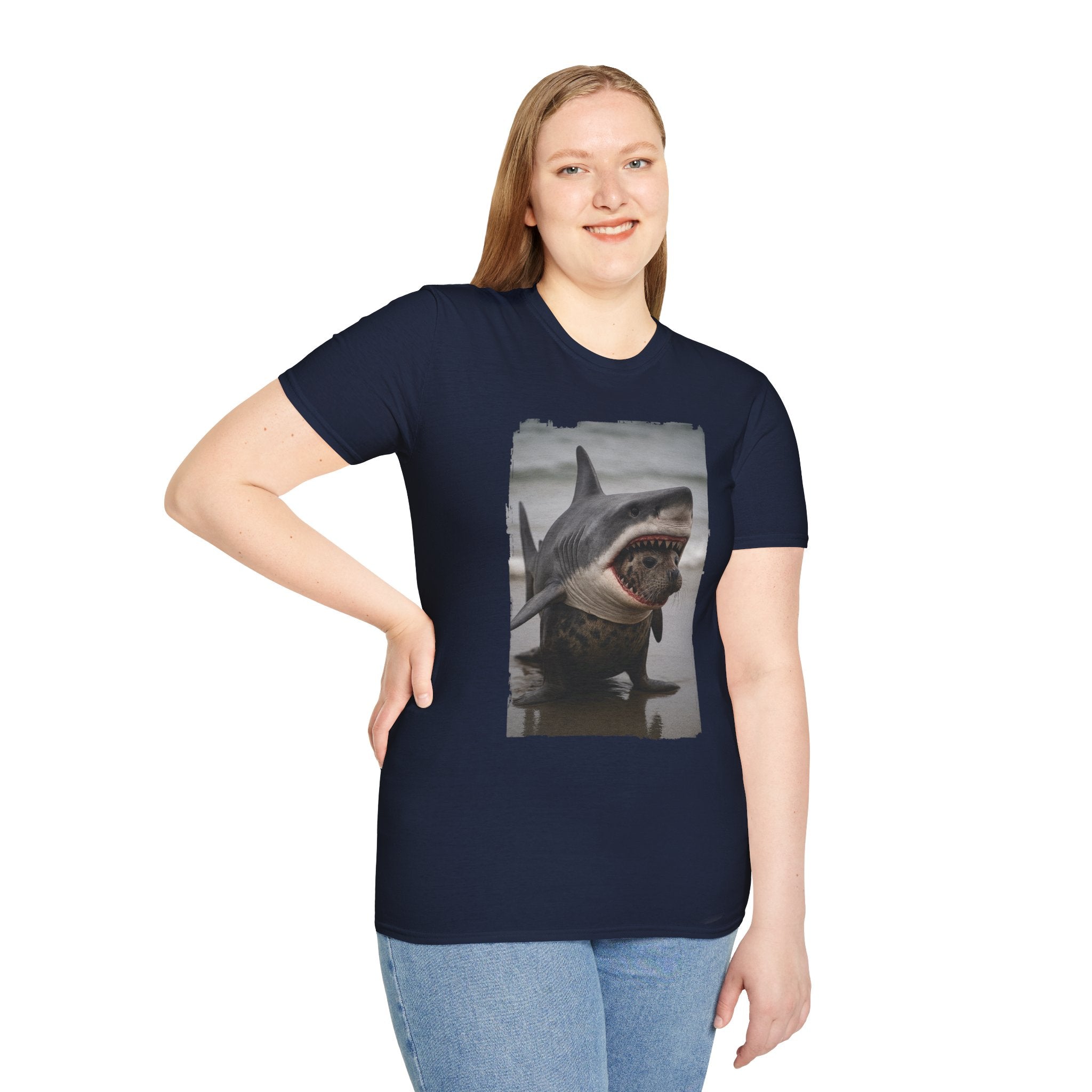 Seal in Shark’s Clothing | Funny Ocean Animal Graphic Tee | Quirky Marine Life Shirt | Creature Features Collection