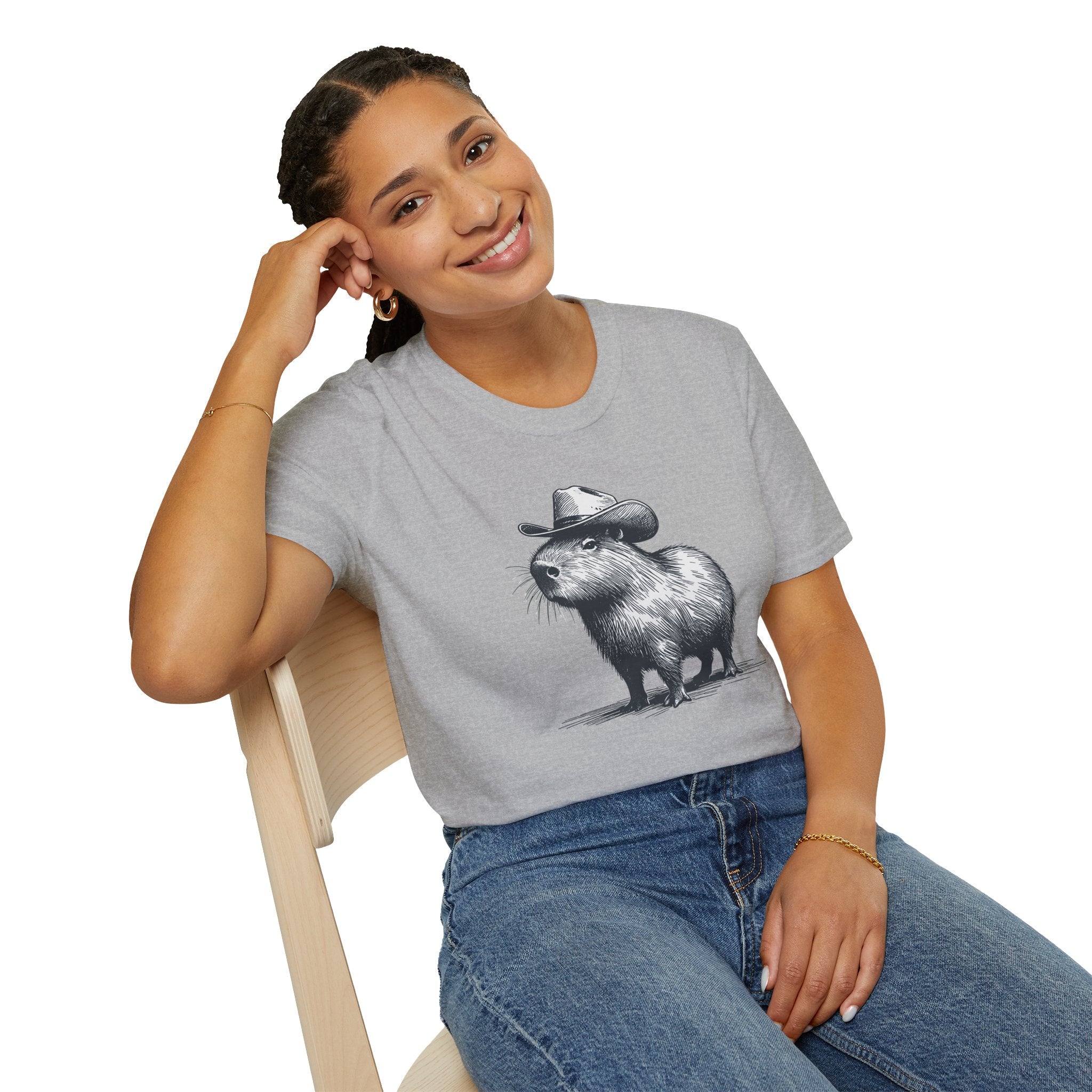 Cowboy Capybara T-Shirt — Cute Western Animal Graphic Tee