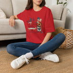 4th of July T-Shirt — "Freedom Is A Gift" Patriotic American Flag & Sunflower Tee