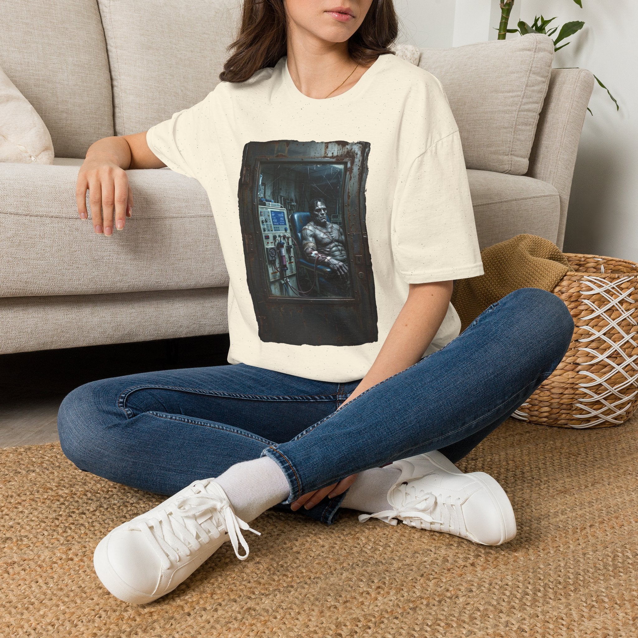 The Patchwork Patient Horror T-Shirt | Spooky Dialysis Tech Halloween Shirt