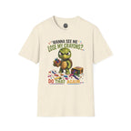 Funny Angry Turtle T-Shirt — “Wanna See Me Lose My Crayons? Do That Again…” — Teacher & Art Lover Tee