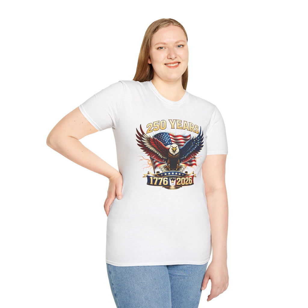 250 Years American Eagle T-Shirt — 1776–2026 Patriotic Anniversary Tee