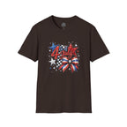 4th of July Patriotic T-Shirt – Red White Blue Stars & Bow Design