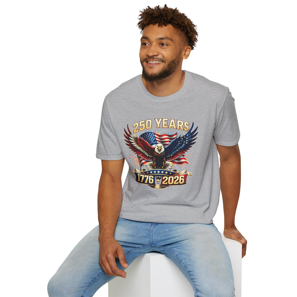 250 Years American Eagle T-Shirt — 1776–2026 Patriotic Anniversary Tee