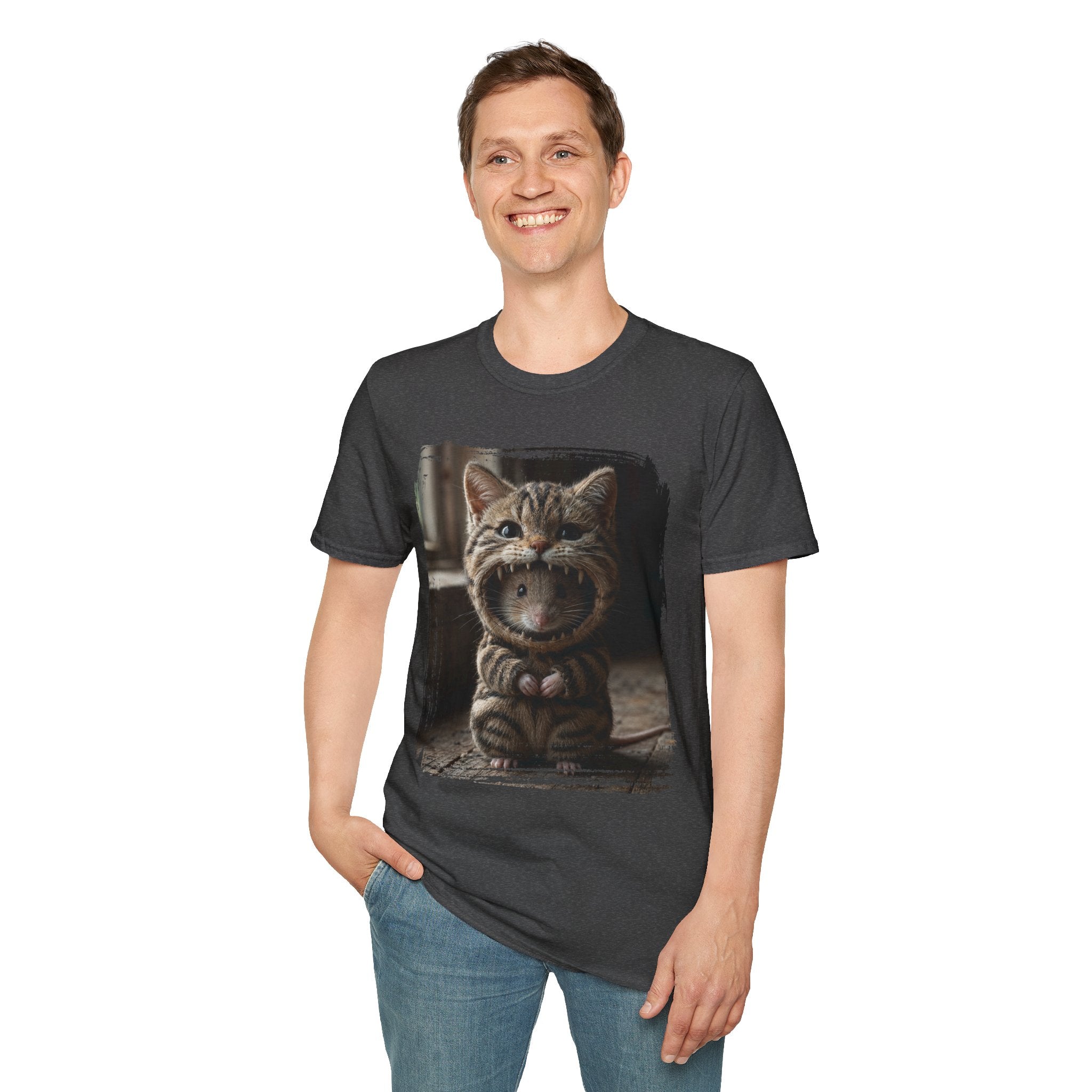 Cat Portrait T-Shirt — Cute Retro Tabby Face Print