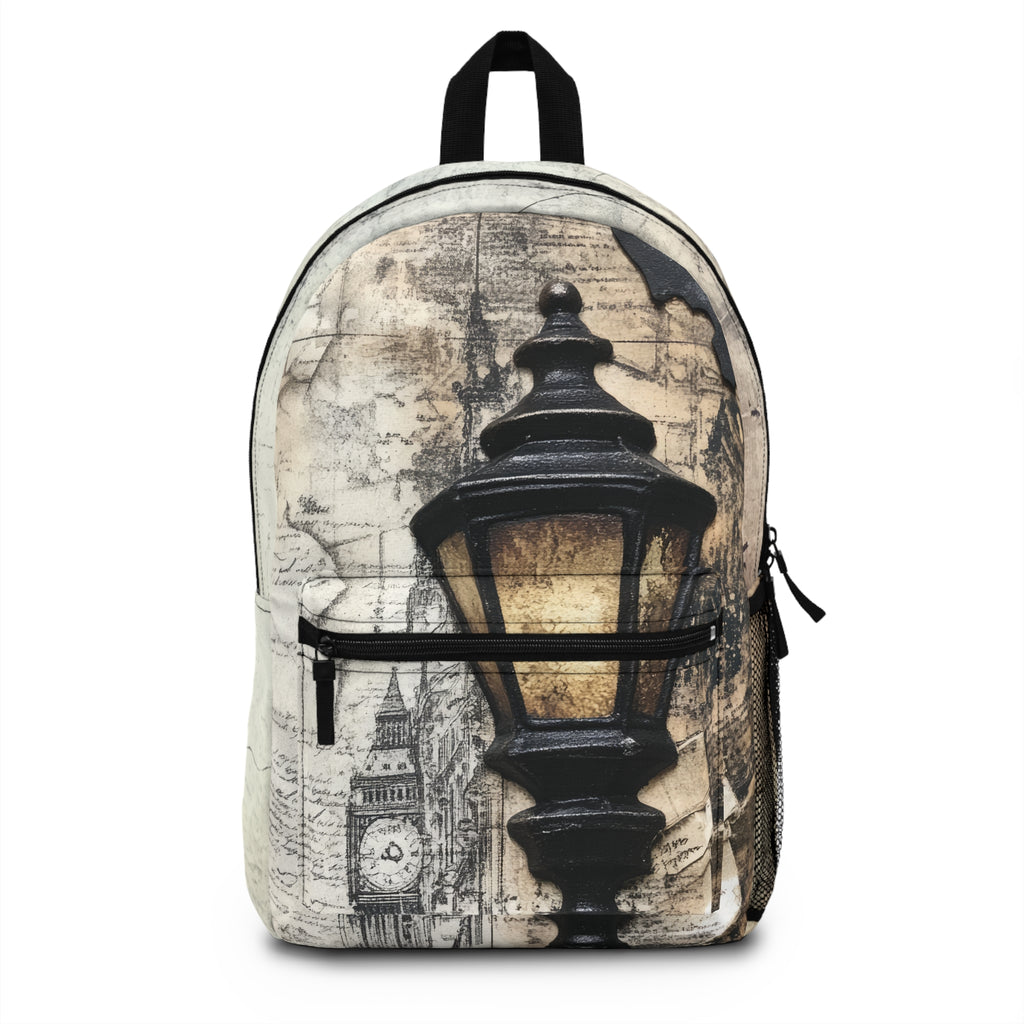 London After Midnight Vintage Victorian Street Lamp Backpack