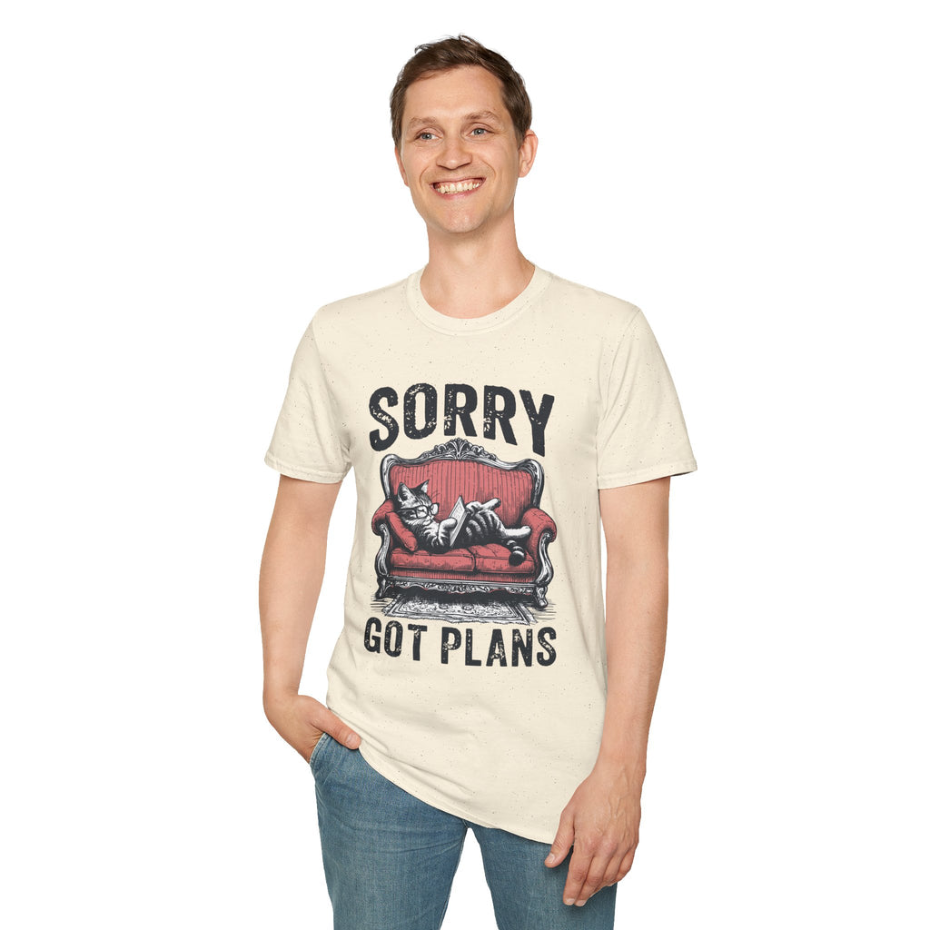 Sorry Got Plans T-Shirt — Lazy Cat Lounge Tee