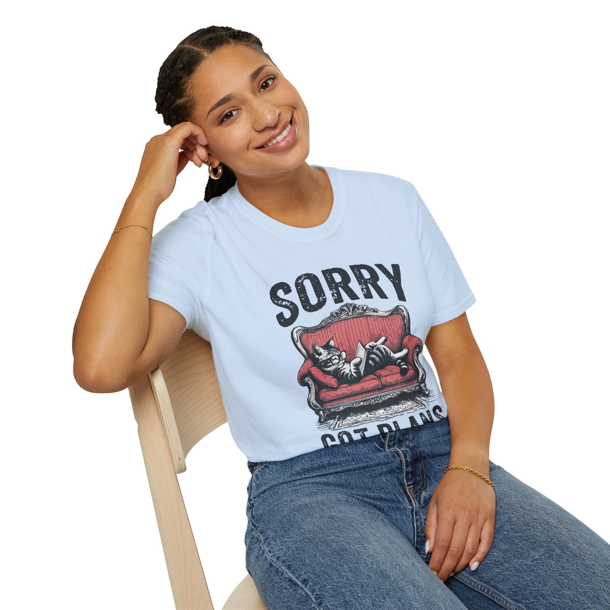 Sorry Got Plans T-Shirt — Lazy Cat Lounge Tee
