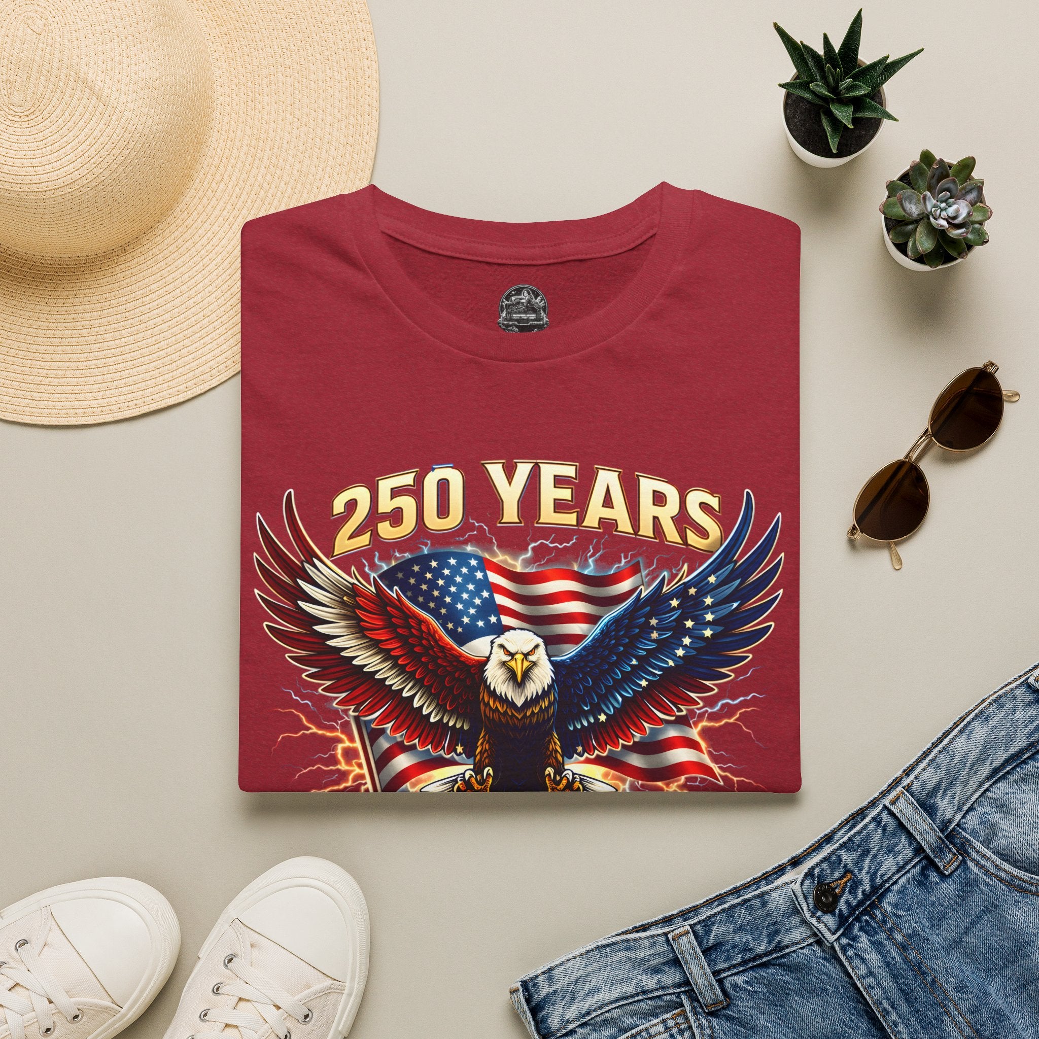 250 Years American Eagle T-Shirt — 1776–2026 Patriotic Anniversary Tee