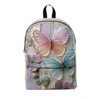 Pastel Heirloom Butterflies Backpack — Dreamy Glass Butterfly Collage