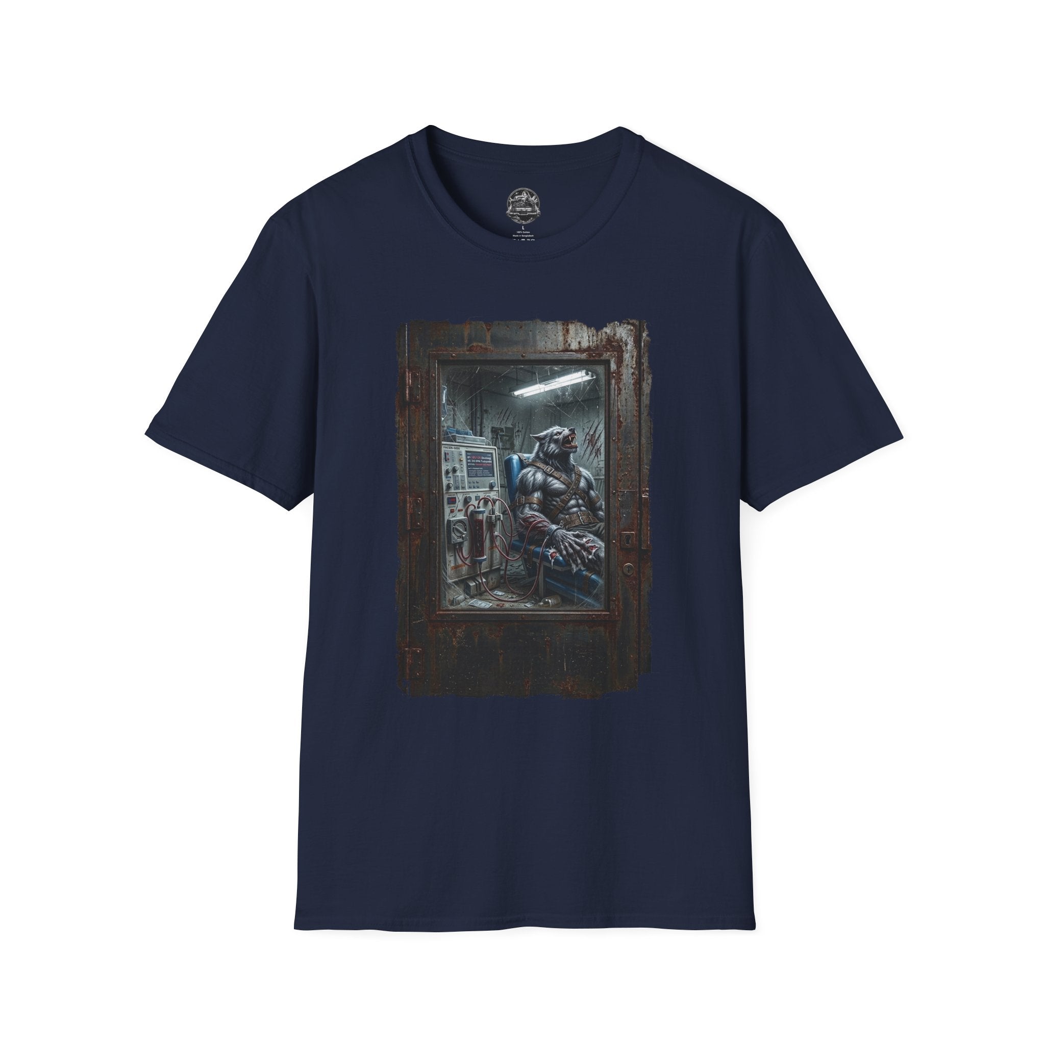 Dialysis After Dark: The Lunar Patient Werewolf Horror T-Shirt | Spooky Dialysis Tech Halloween Shirt