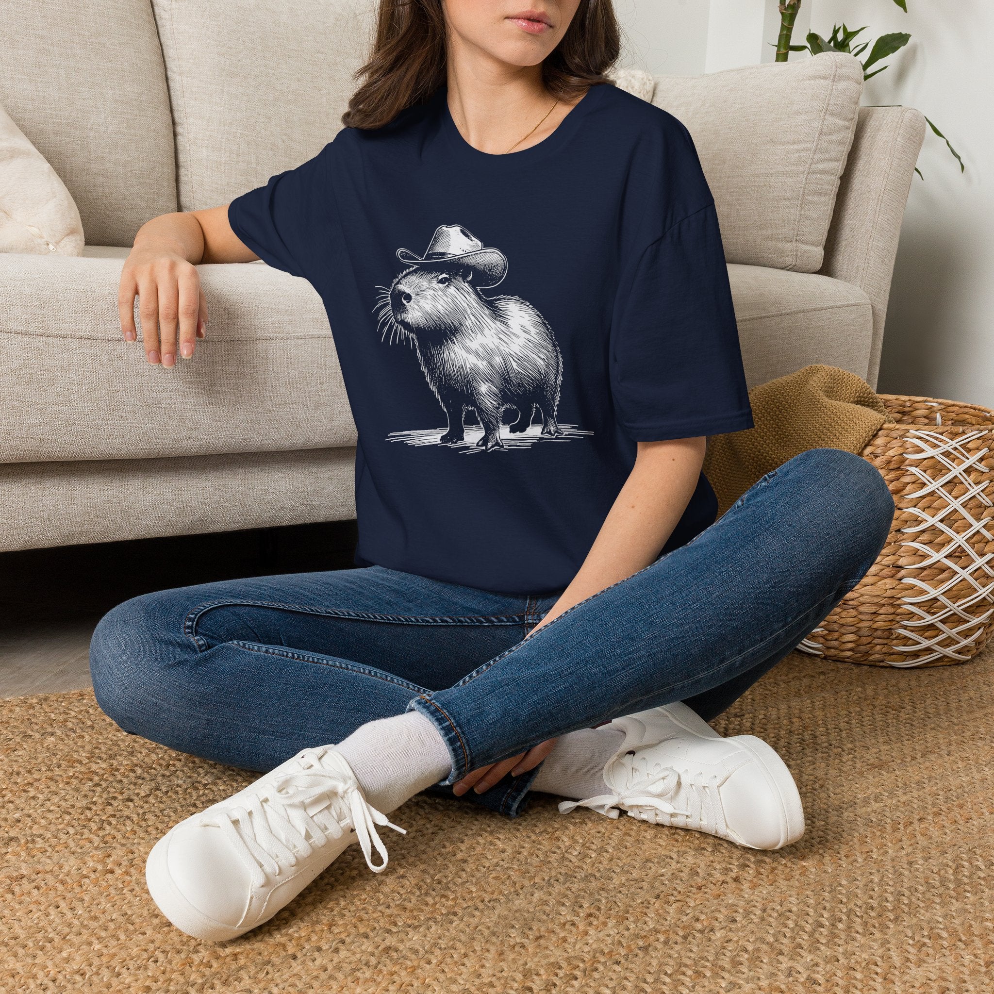 Cowboy Capybara T-Shirt — Funny Western Animal Graphic Tee