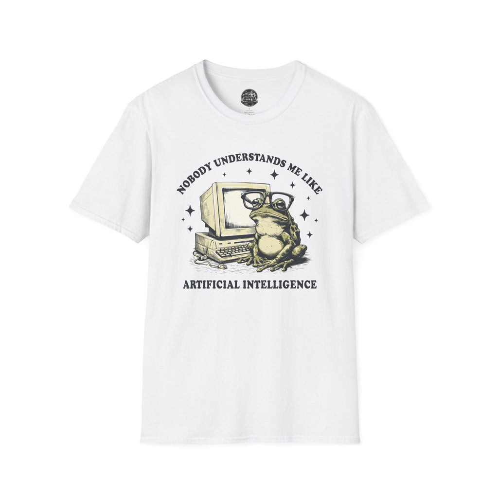 T-Shirt — 'Nobody Understands Me Like Artificial Intelligence' Retro Frog Graphic Tee