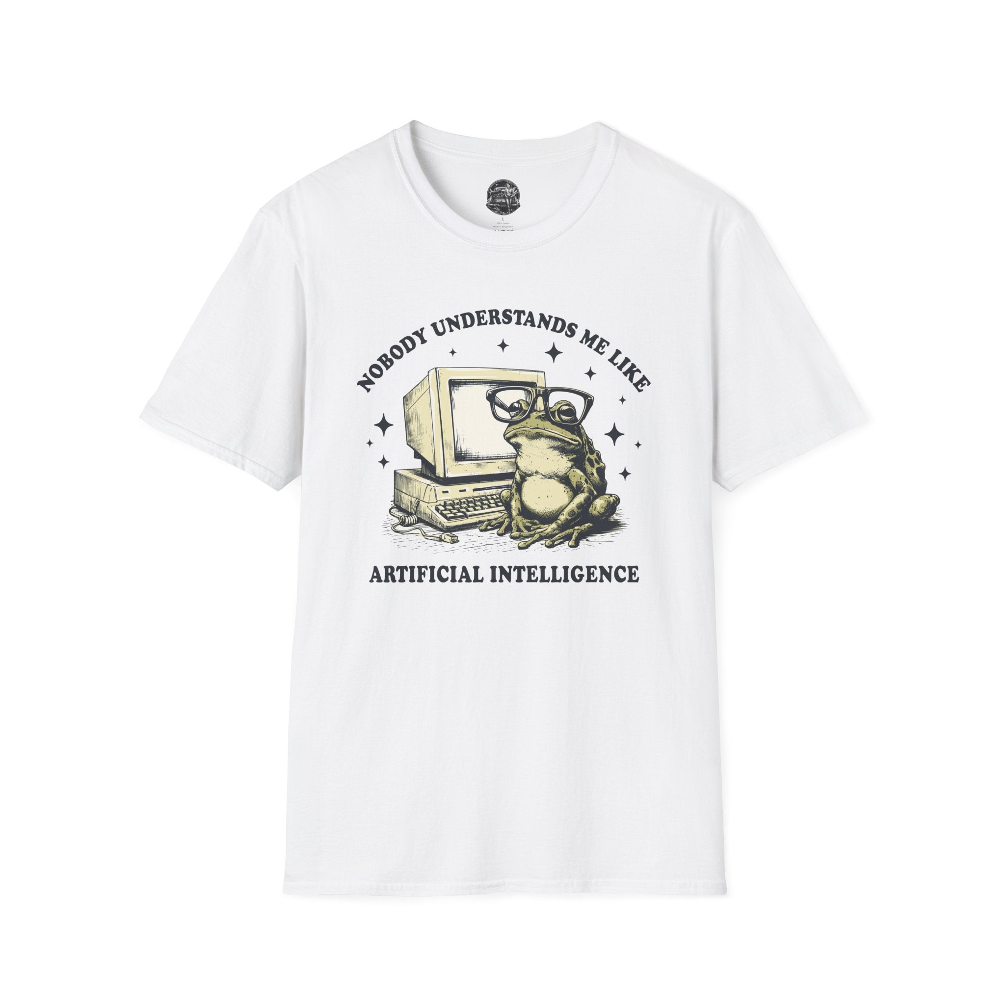 T-Shirt — 'Nobody Understands Me Like Artificial Intelligence' Retro Frog Graphic Tee