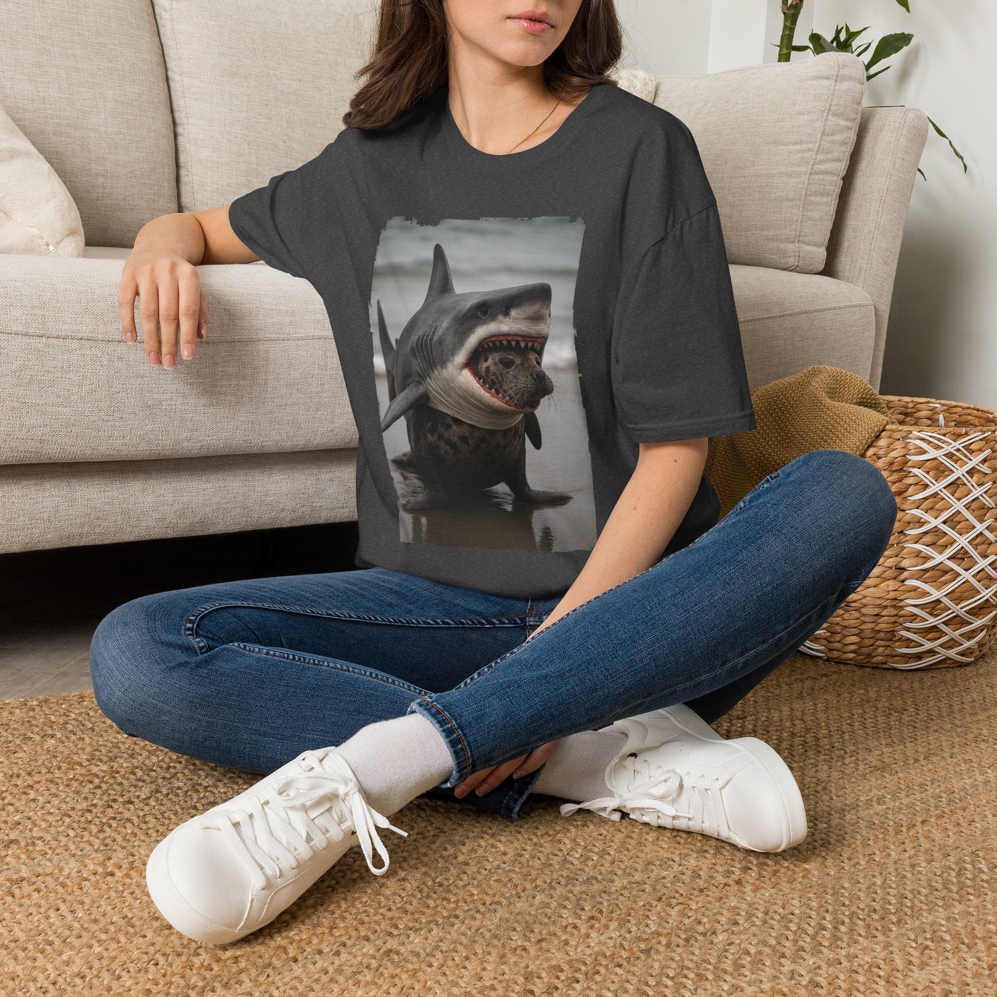 Seal in Shark’s Clothing | Funny Ocean Animal Graphic Tee | Quirky Marine Life Shirt | Creature Features Collection