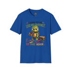 Funny Angry Turtle T-Shirt — “Wanna See Me Lose My Crayons? Do That Again…” — Teacher & Art Lover Tee