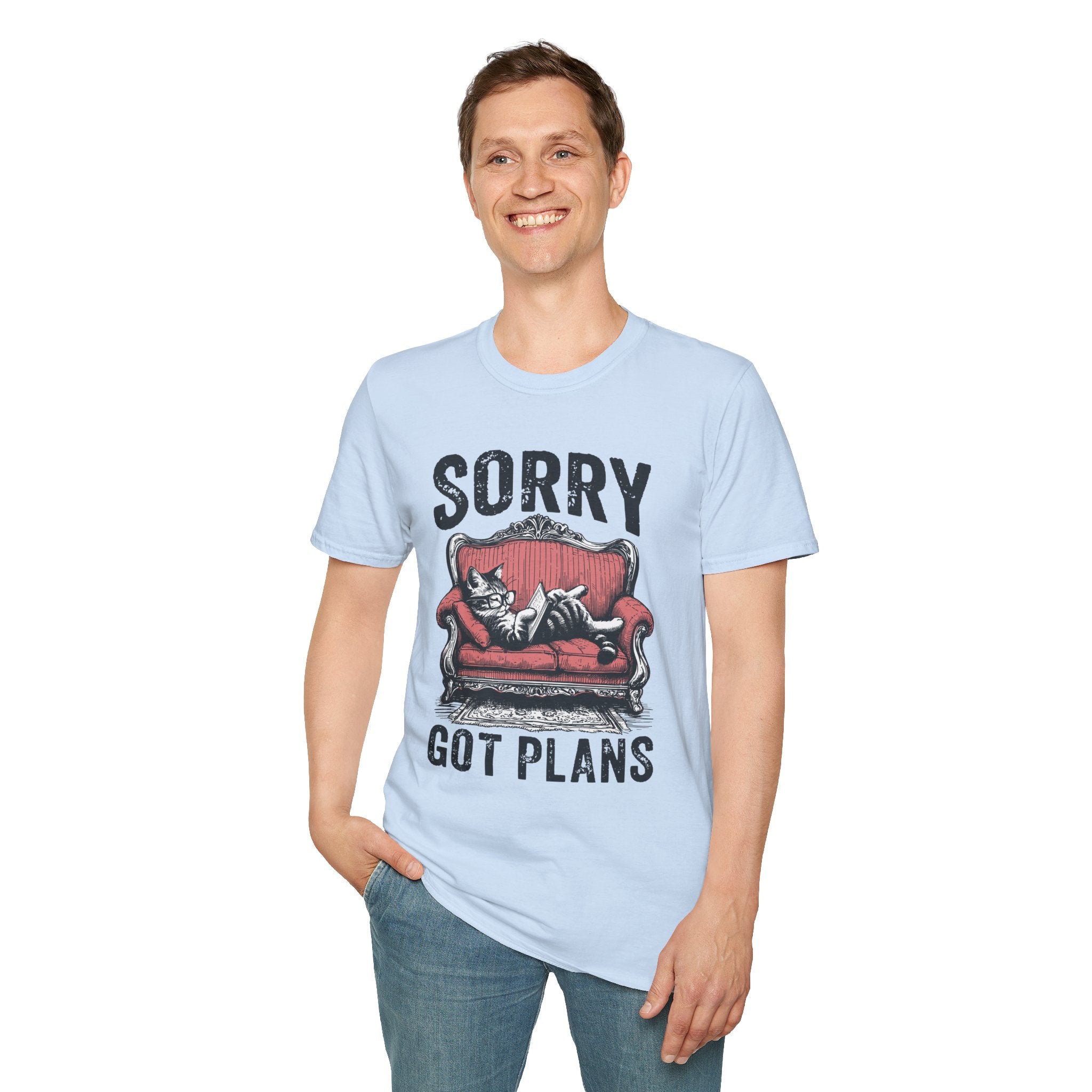 Sorry Got Plans T-Shirt — Lazy Cat Lounge Tee