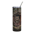 20oz Owl-in-Tree Stainless Steel Tumbler — Insulated Wildlife Travel Cup
