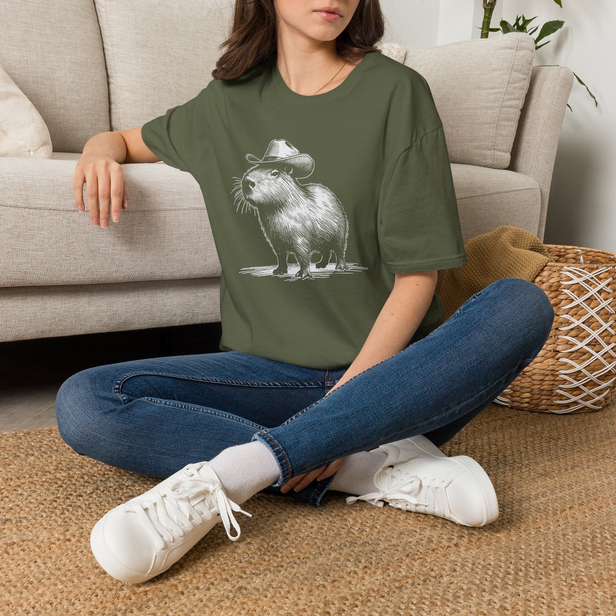 Cowboy Capybara T-Shirt — Funny Western Animal Graphic Tee
