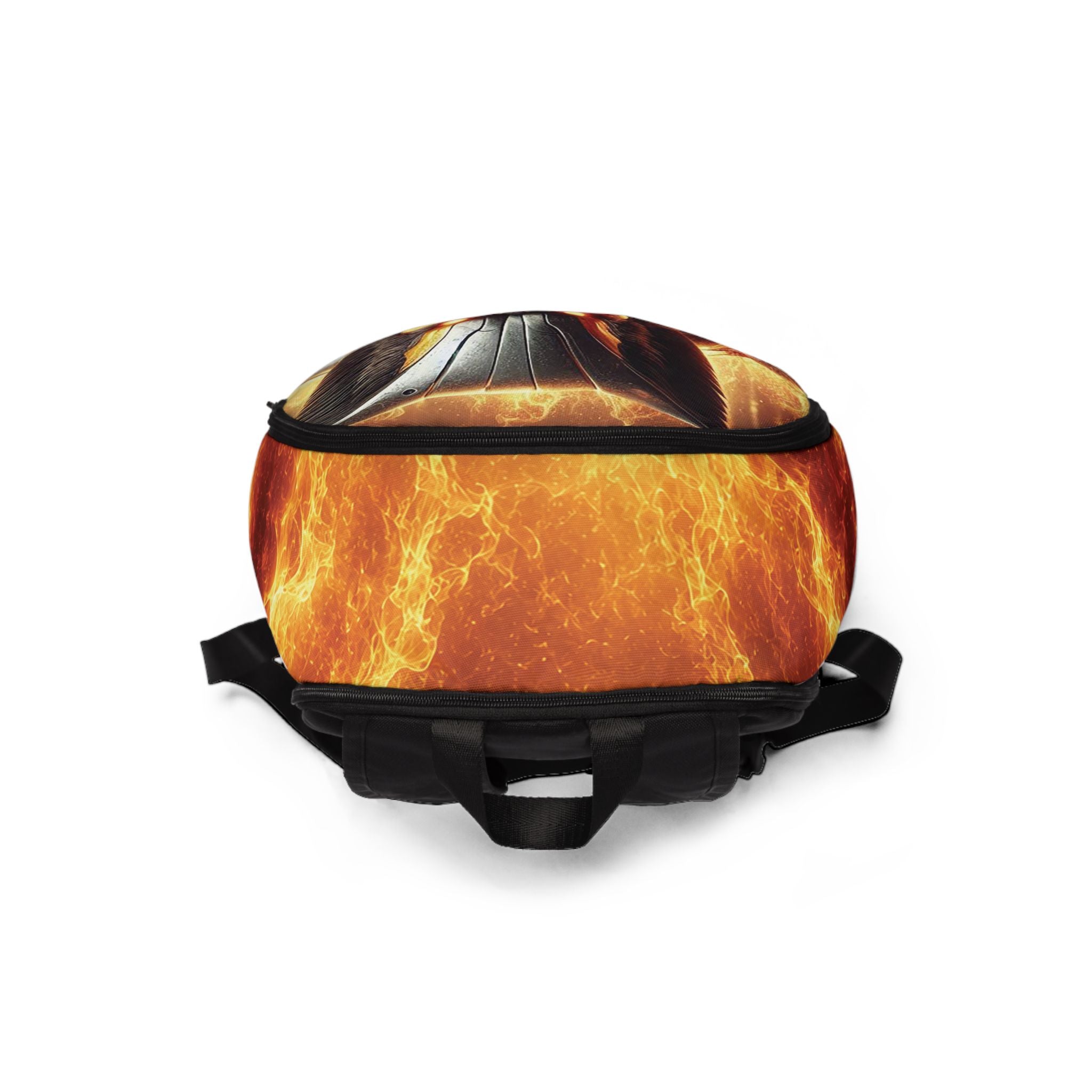 Flame Werewolf Backpack — Fiery Monster Graphic Backpack for Teens & Gamers