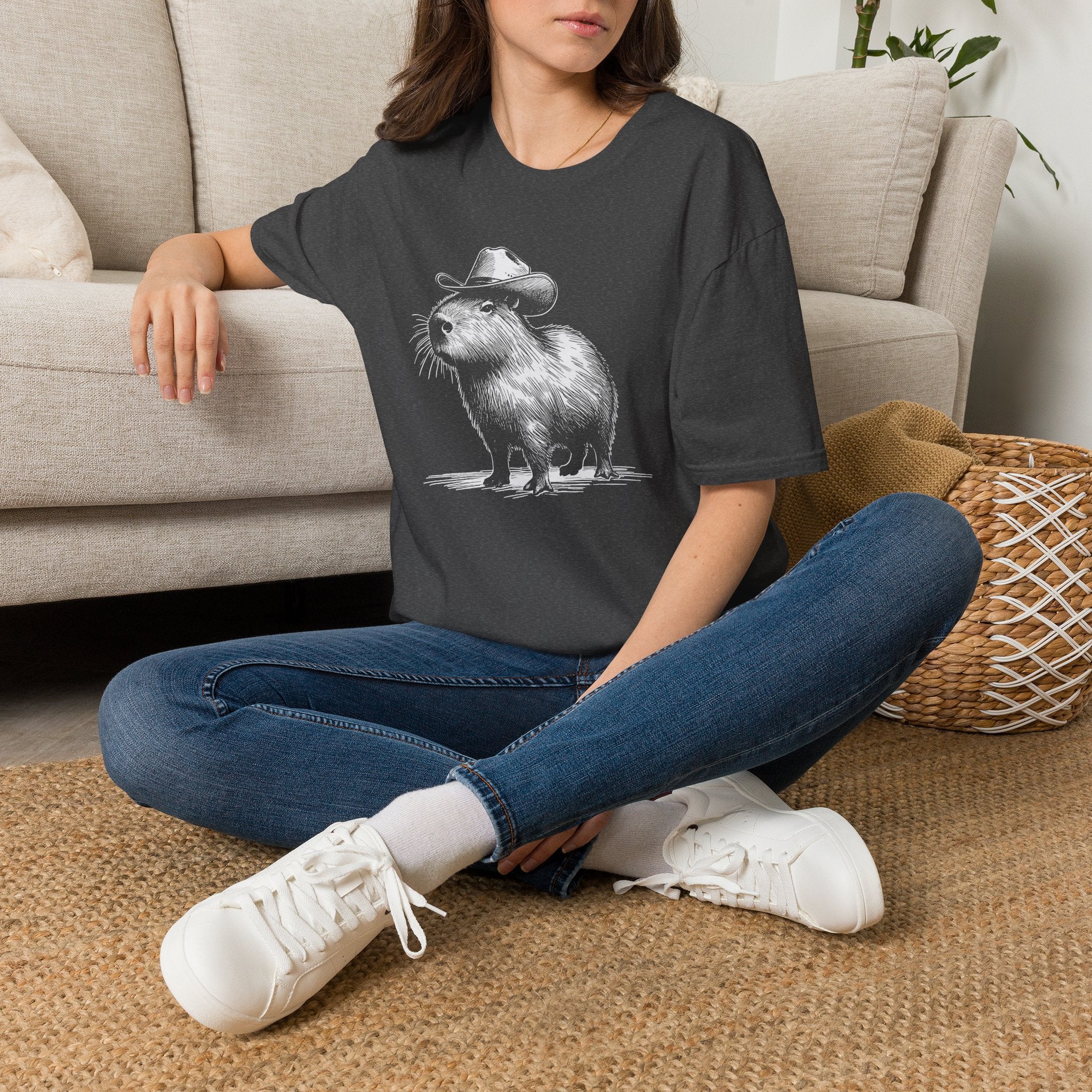 Cowboy Capybara T-Shirt — Funny Western Animal Graphic Tee